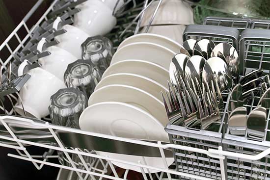 dshes in dishwasher