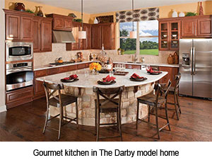 Gourmet kitchen in The Darby model home
